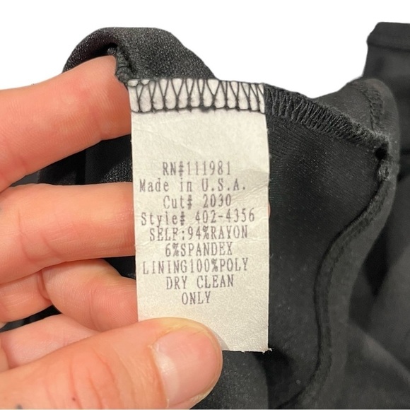 Bailey 44 Black Rouched Short Sleeve Knee Length Dress Spandex Rayon Blend Mediu - Picture 11 of 11